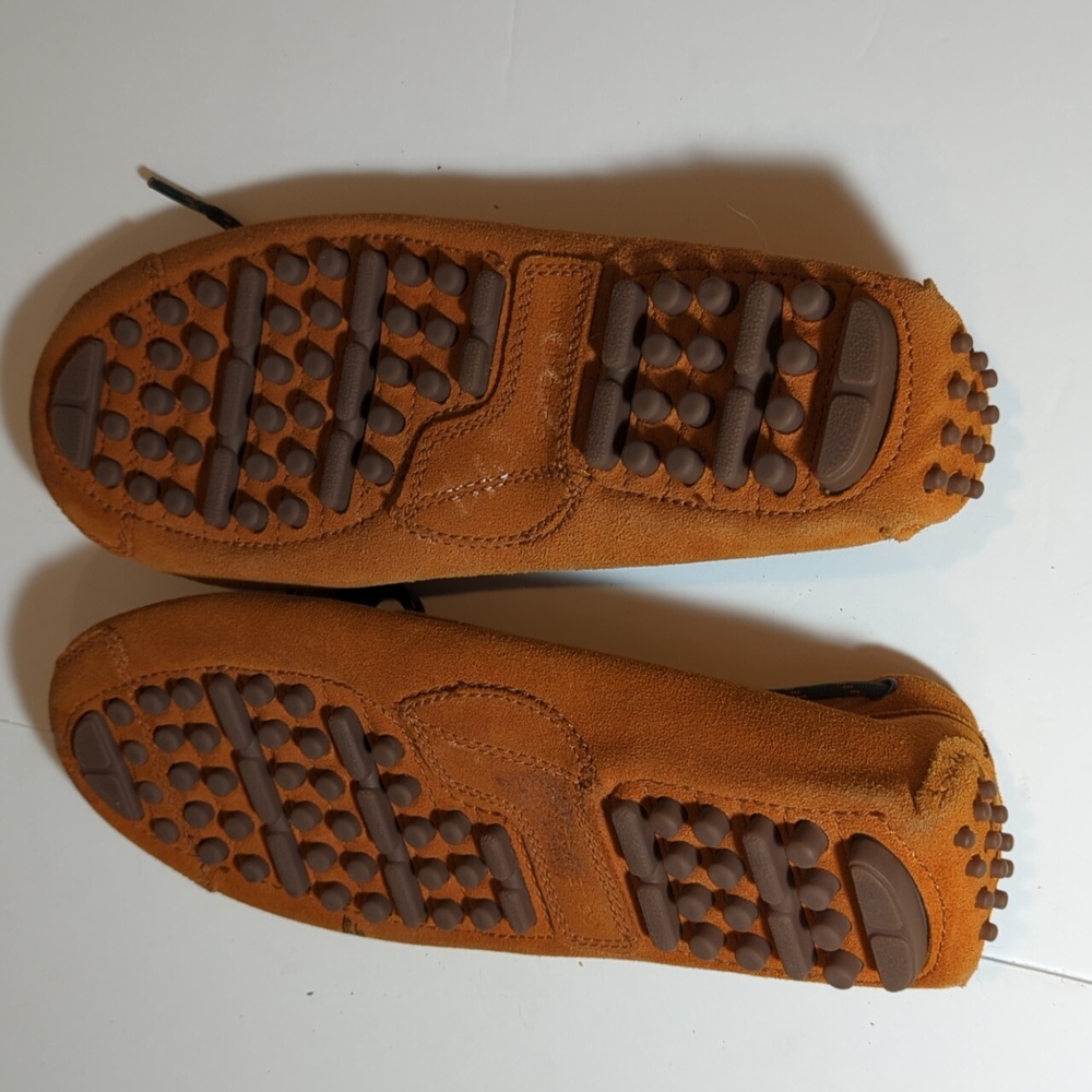 Cole Haan mens driving moccasin slip on orange size 7.5 - Picture 11 of 11